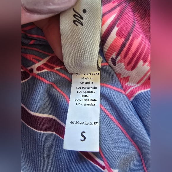 Maaji Womens Reversible One Piece Swimsuit Solid Purple/Striped Floral Blue NWT - Picture 5 of 6